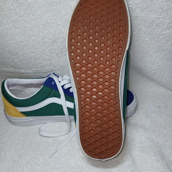 Vans Low-Top Colorblock Sneakers - Blue/Green/Red/Yellow